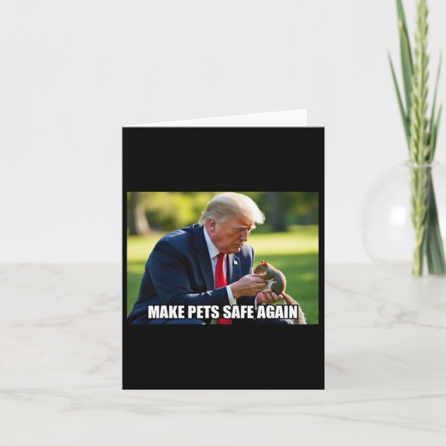 Cartão Vote Trump Mega Torne Os Animais Seguros Novamente (Frente)