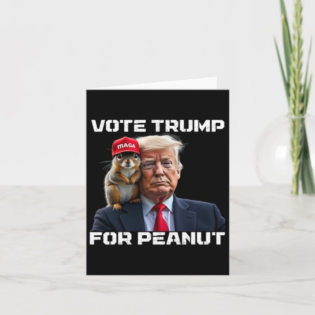 Cartão Vote Trump Para o Esquilo Peanut  (Frente)