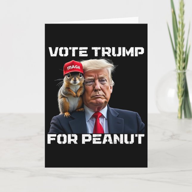 Cartão Vote Trump Para Peanut O Esquilo 2  (Frente)