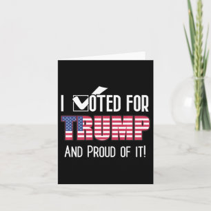 Cartão Votei A Favor Da Bandeira Patriótica Patriota Amer