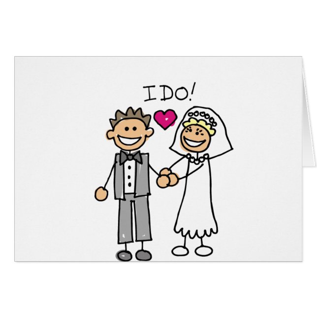 Cartão Votos de Noiva e de Groom Exchange (Frente Horizontal)