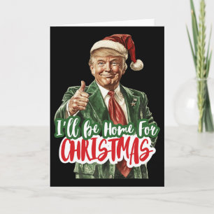 Cartão Vou Estar em Casa no Natal Votando na Eleição de T