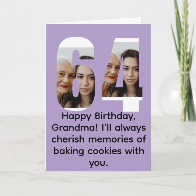 Cartão Vovó 64 anos (Frente)