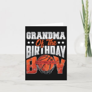Cartão Vovó Bysketbyll Família Birthday Boy Byller B-da
