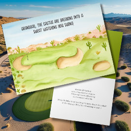 Cartão Vovô, Campo de Golfe no Deserto em Aquarela de Ani