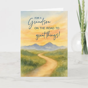 Cartão Vovô Cardíaco Fora para a Montanha da faculdade