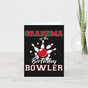 Cartão Vovó Da Boliche De Aniversário Do Bowler Celebr