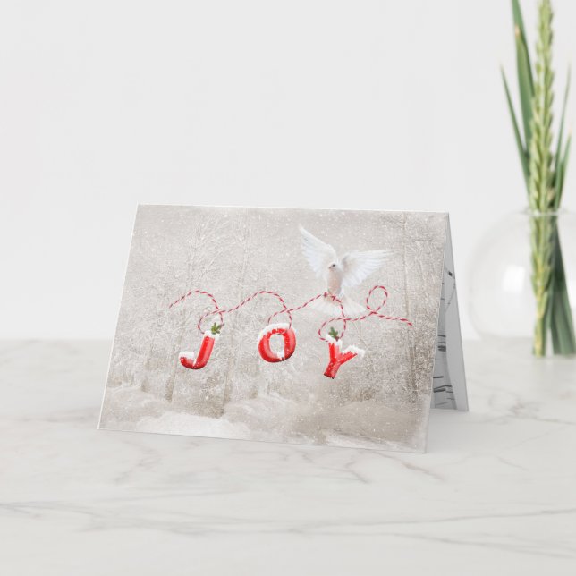 Cartão Vovó de Natal com Alegria (Frente)