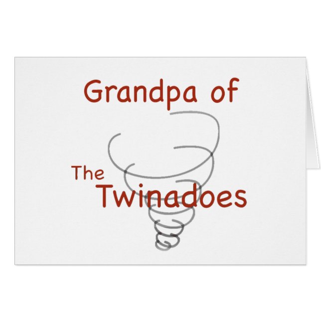 Cartão Vovô de Twinadoes (Frente Horizontal)