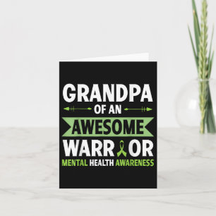 Cartão Vovô De Um Fantástico Guerreiro Saúde Mental Aware