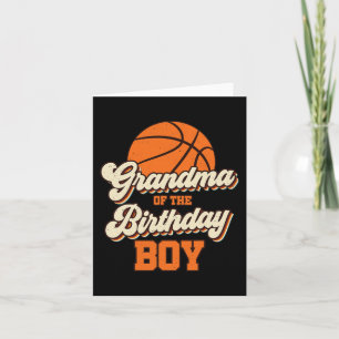 Cartão Vovó do Aniversário Garoto de Basquete Mama Nana F