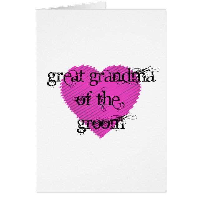 Cartão Vovó excelente do noivo (Frente)