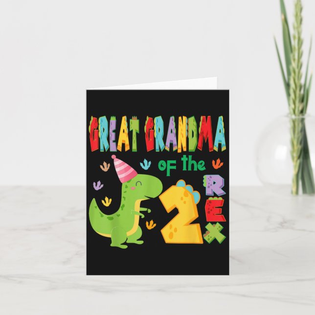 Cartão Vovó excelente Dos Dois segundos aniversários Rex  (Frente)