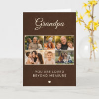Vovô Faux Couro Dia dos Pais 6 Foto da Família