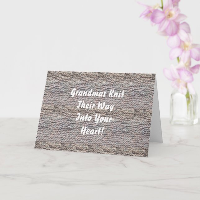 Cartão Vovô Knit (Orquídea)