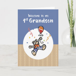 Cartão Vovô Primeiro Avô Novo Bebê Bem-vindo