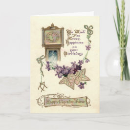 Cartão Vovô Relógio Esqueça-Me Não Sai