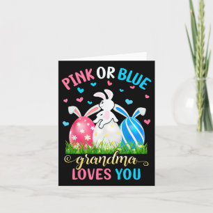 Cartão Vovó Rosa Ou Azul Te Ama Sexo De Coelhinho Da Pásc