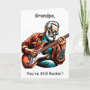 Cartão Vovô, você ainda está rockeando"   Humor de Aniver