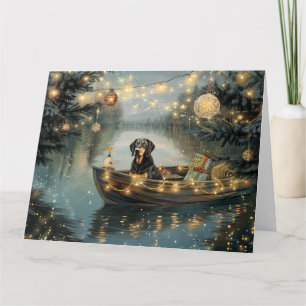 Cartão Voyage festiva de Natal do Conhound Bluetick