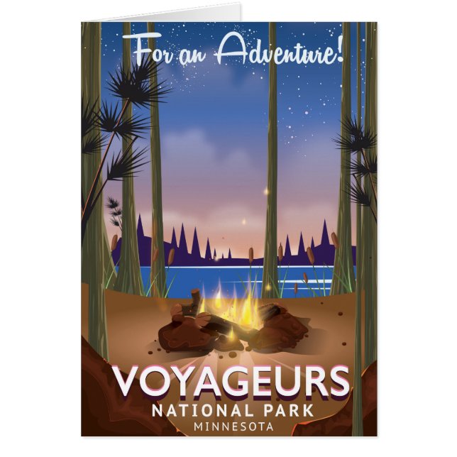 Cartão Voyageurs National Park poster de viagens Minnesot (Frente)