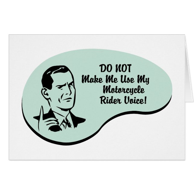 Cartão Voz do cavaleiro da motocicleta (Frente Horizontal)