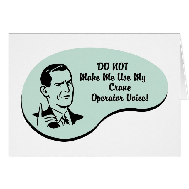 Cartão Voz do operador de guindaste (Frente Horizontal)