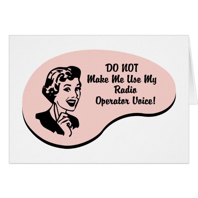 Cartão Voz do operador de rádio (Frente Horizontal)