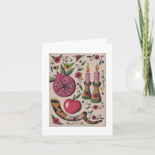 Cartão Voz Judia pela Paz Rosh Hashanah Card (Frente)