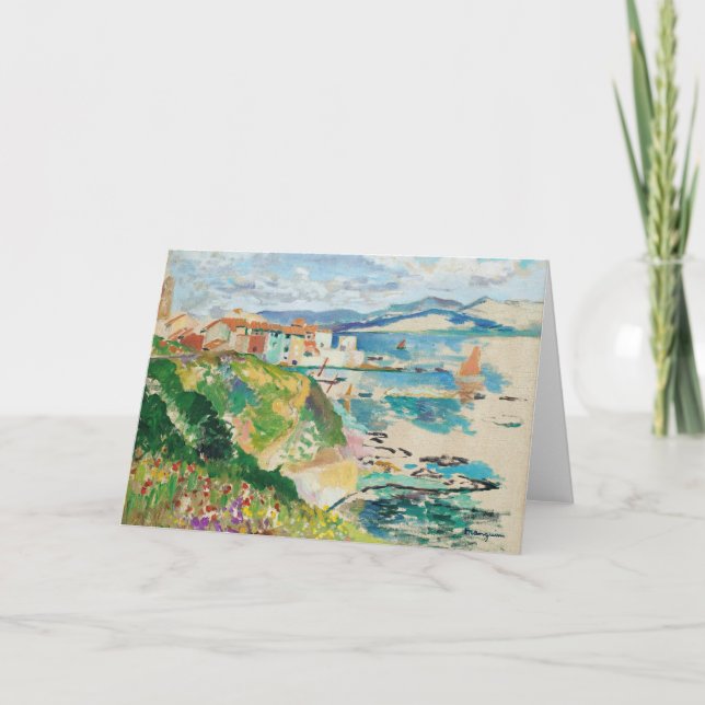 Cartão Vue Sur La Ponche, Santo-Tropez | Henri Manguin (Frente)