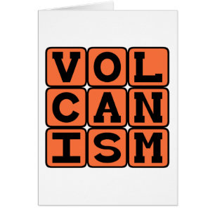 Cartão Vulcanismo, Erupção de Rocha Fundida
