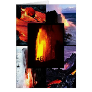 Cartão vulcão Lava havaiano