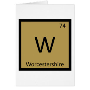 Cartão W - Química do Molho Worcestershire Tabela Periódi