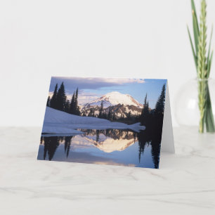 Cartão WA, Mt. Rainier NP, Mt. Rainier and clouds