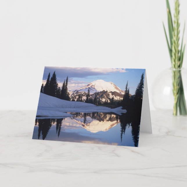 Cartão WA, Mt. Rainier NP, Mt. Rainier and clouds (Frente)