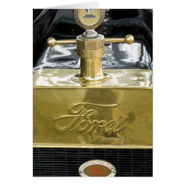 Cartão WA, Seattle, carro americano clássico. (Frente)