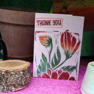 Cartão Wabi Sabi Flower Stamp Floral Primavera Nature