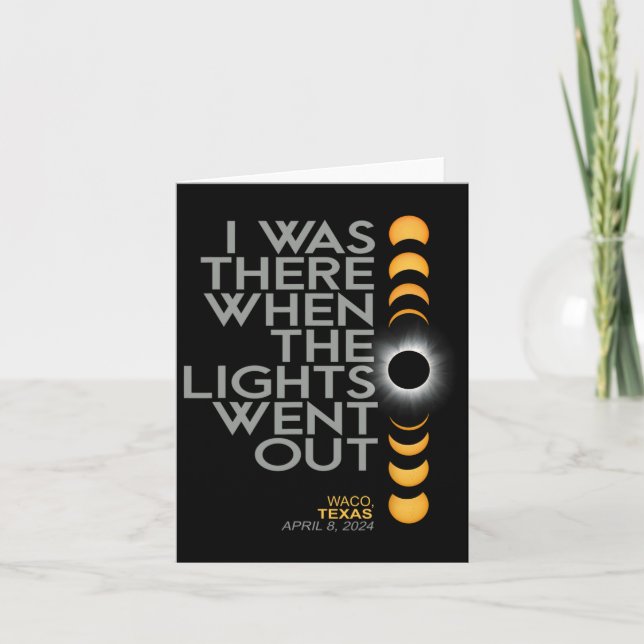 Cartão Waco 2024 Eclipse Solar 2024 040824 Eclipse (Frente)