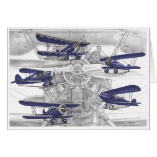 Cartão Waco Biplane