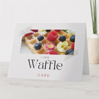 Cartão Waffle E Raspberry Fruta Café Da Manhã