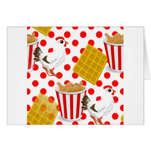 Cartão waffles de frango