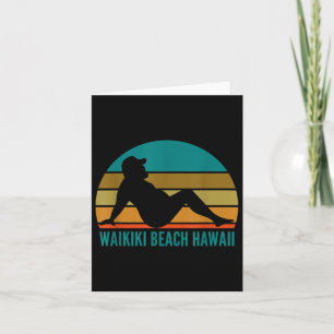 Cartão Waikiki Beach Hawaii Humor Funny Bebendo Adulto Jo