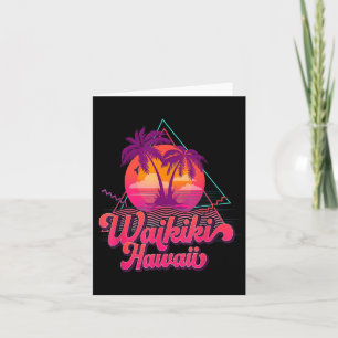 Cartão Waikiki Beach Vacing Havaí Surf Sunset Surfer R