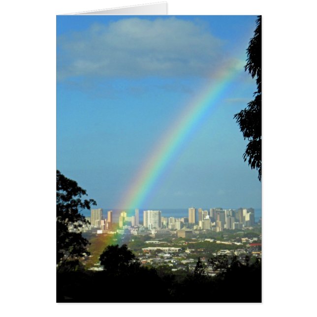 Cartão Waikiki Rainbow (Frente)