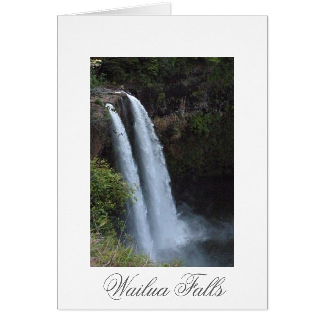 Cartão Wailua cai Kauai Havaí (Frente)