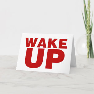 Cartão Wake Up Red Folded Greeting Card