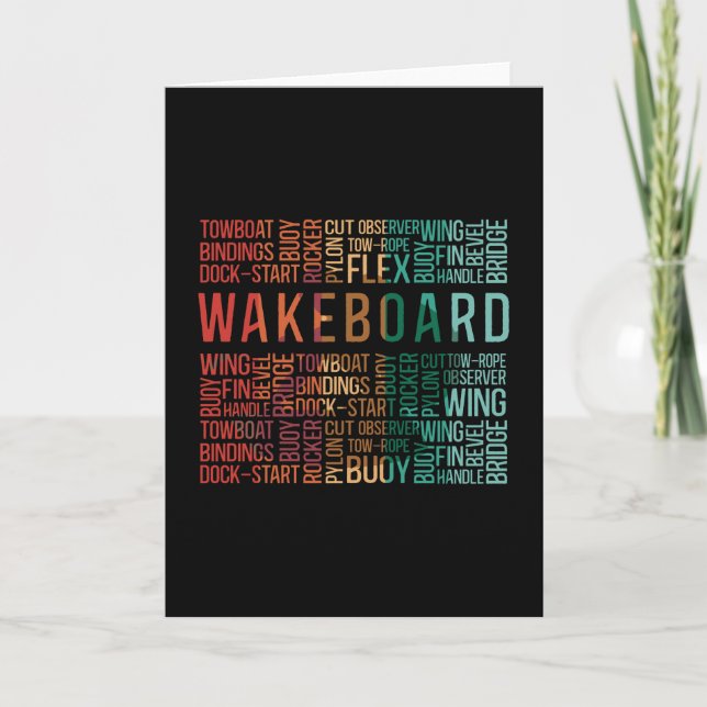 Cartão Wakeboard Acordar Wakeboarder (Frente)