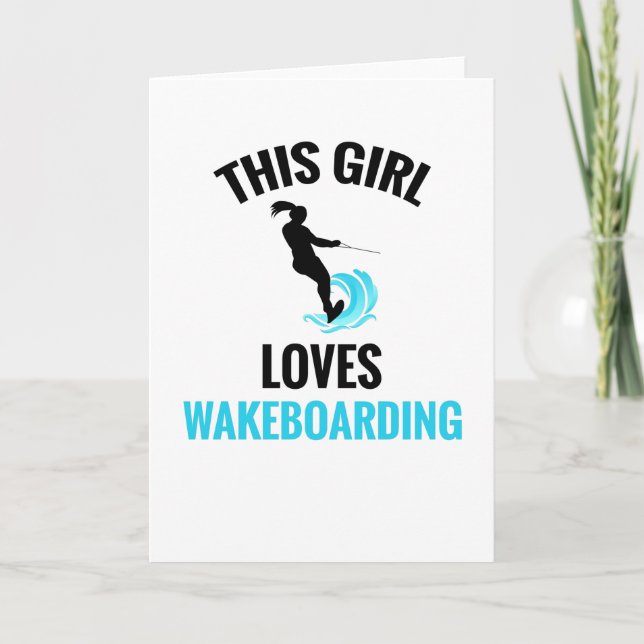 Cartão Wakeboard Para Mulheres| Wakeboarder (Frente)