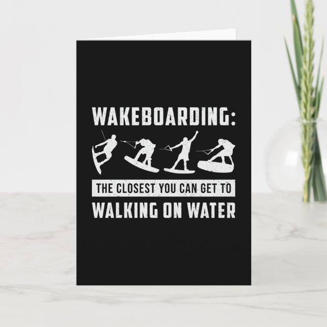 Cartão Wakeboard Walking On Water Acordar Wakeboarder (Frente)