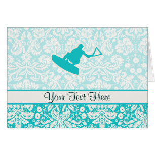 Cartão Wakeboarder da cerceta